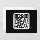 Bewerkbare moderne QR-code | Zwart wit of elke kle Briefkaart (Voorkant / Achterkant)