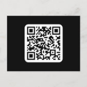 Bewerkbare moderne QR-code | Zwart wit of elke kle Briefkaart (Voorkant)