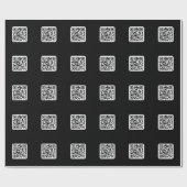 Bewerkbare moderne QR-code | Zwart wit of elke kle Cadeaupapier (Vlak)