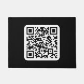 Bewerkbare moderne QR-code | Zwart wit of elke kle Deurmat (Voorkant)