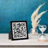 Bewerkbare moderne QR-code | Zwart wit of elke kle Fotoplaat (Insitu)