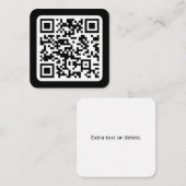 Bewerkbare moderne QR-code | Zwart wit of elke kle Informatiekaartje (Voorkant / Achterkant)