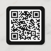 Bewerkbare moderne QR-code | Zwart wit of elke kle Informatiekaartje (Voorkant)