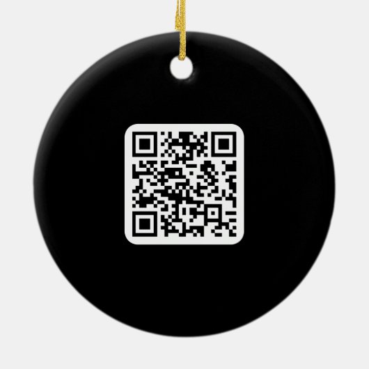 Bewerkbare moderne QR-code | Zwart wit of elke kle Keramisch Ornament (Achterkant)