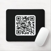 Bewerkbare moderne QR-code | Zwart wit of elke kle Muismat (Met muis)