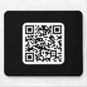 Bewerkbare moderne QR-code | Zwart wit of elke kle Muismat (Voorkant)