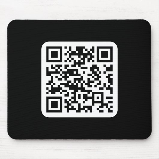 Bewerkbare moderne QR-code | Zwart wit of elke kle Muismat (Voorkant)
