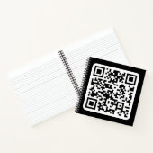 Bewerkbare moderne QR-code | Zwart wit of elke kle Notitieboek (Binnen)