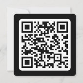 Bewerkbare moderne QR-code | Zwart wit of elke kle Notitiekaartje (Voorkant)
