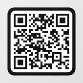 Bewerkbare moderne QR-code | Zwart wit of elke kle Raamsticker (Vel)