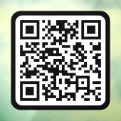 Bewerkbare moderne QR-code | Zwart wit of elke kle Raamsticker (Vel 3)