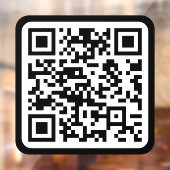 Bewerkbare moderne QR-code | Zwart wit of elke kle Raamsticker (Vel 2)