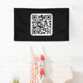 Bewerkbare moderne QR-code | Zwart Wit of elke kle Spandoek (Insitu)