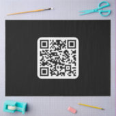 Bewerkbare moderne QR-code | Zwart wit of elke kle Tissuepapier (Craft)