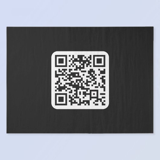 Bewerkbare moderne QR-code | Zwart wit of elke kle Tissuepapier
