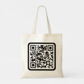 Bewerkbare moderne QR-code | Zwart wit of elke kle Tote Bag (Achterkant)