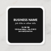 Bewerkbare moderne QR-code | Zwart wit of elke kle Vierkante Visitekaartje (Achterkant)