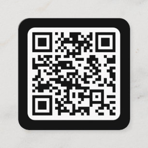 Bewerkbare moderne QR-code   Zwart wit of elke kle Vierkante Visitekaartje