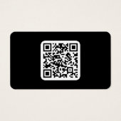 Bewerkbare moderne QR-code | Zwart Wit of elke kle Visitekaartje (Voorkant)