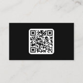 Bewerkbare moderne QR-code | Zwart wit of elke kle Visitekaartje (Voorkant)