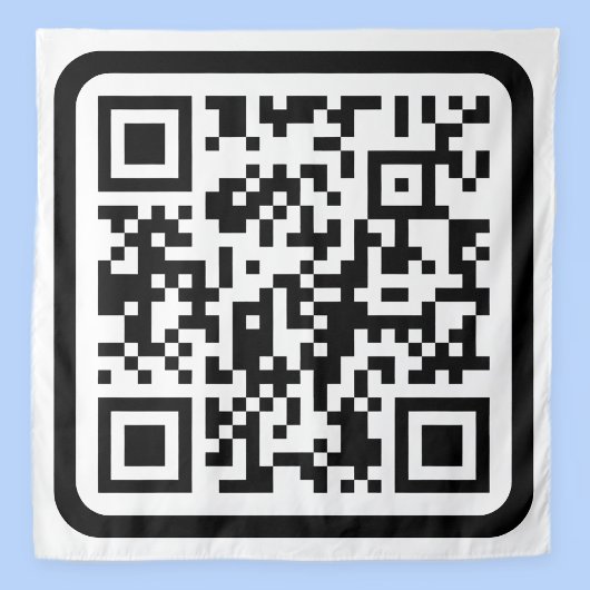 Bewerkbare moderne QR-code | Zwart wit of elke kle Wandkleed