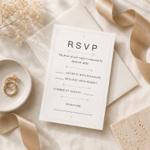 Bewerkbare moderne serif luxueuze RSVP-kaart
