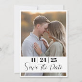 Bewerkbare moderne vet Bewaar de datum met grote f Save The Date (Voorkant)