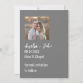 Bewerkbare moderne vet Bewaar de datum met grote f Save The Date (Achterkant)