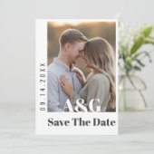 Bewerkbare moderne vet Bewaar de datum met grote f Save The Date (Staand voorkant)