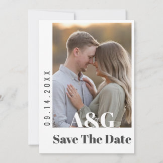 Bewerkbare moderne vet Bewaar de datum met grote f Save The Date