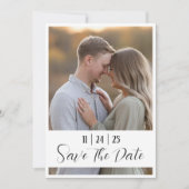 Bewerkbare moderne vet Bewaar de datum met grote f Save The Date (Voorkant)