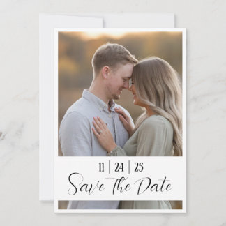 Bewerkbare moderne vet Bewaar de datum met grote f Save The Date