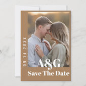 Bewerkbare moderne vet Bewaar de datum met grote f Save The Date (Voorkant)