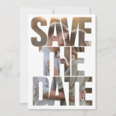 Bewerkbare moderne vet Bewaar de datum negatieve r Save The Date (Voorkant)