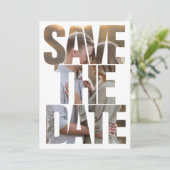 Bewerkbare moderne vet Bewaar de datum negatieve r Save The Date (Staand voorkant)