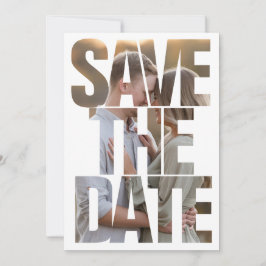 Bewerkbare moderne vet Bewaar de datum negatieve r Save The Date