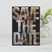Bewerkbare moderne vet Bewaar de datum negatieve r Save The Date (Staand voorkant)