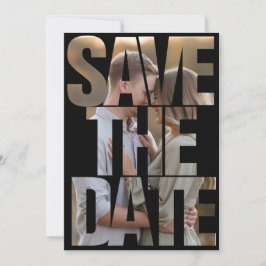 Bewerkbare moderne vet Bewaar de datum negatieve r Save The Date
