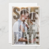 Bewerkbare moderne vet Bewaar de datum negatieve r Save The Date (Voorkant / Achterkant)