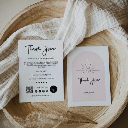 Bewerkbare moderne zakelijke bedankkaart