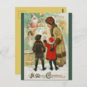 Bewerkbare Moeder en Kinder Winkel Window Christma Briefkaart (Voorkant / Achterkant)