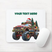 Bewerkbare Monster Truck Christmas Mousepad Muismat (Met muis)