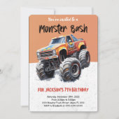 Bewerkbare Monster Truck Verjaardag Kaart (Voorkant)