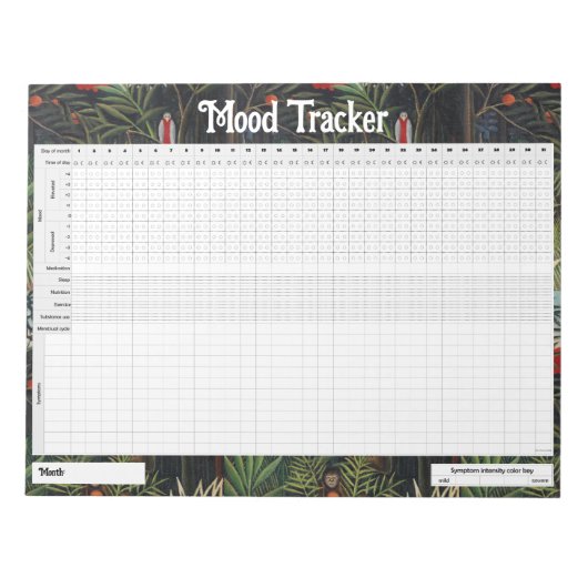 Bewerkbare Mood Tracker Journal Notitieblok (Voorkant)