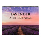 Bewerkbare mooie lavendel kalender (Hoes)