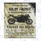 Bewerkbare Motorcycle Celebration of Life Kaart