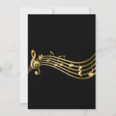 Bewerkbare Muzieknoten Concert Sjabloon Uitnodigin Kaart (Achterkant)