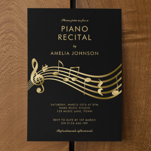 Bewerkbare Muzieknoten Concert Sjabloon Uitnodigin Kaart