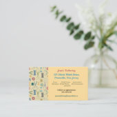 Bewerkbare naaibenodigdheden op maat naaister visitekaartje (Staand voorkant)