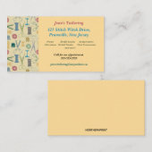 Bewerkbare naaibenodigdheden op maat naaister visitekaartje (Voorkant / Achterkant)